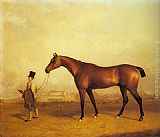 Emlius, Winter of the 1832 Derby, held by a Groom at Doncaster by John Ferneley Snr